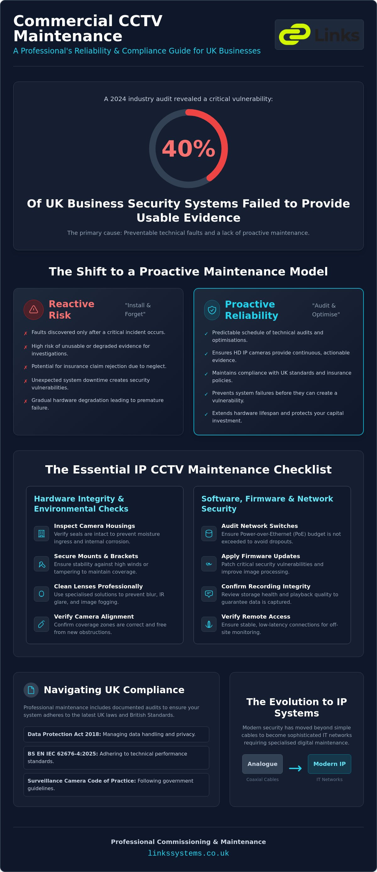 Commercial CCTV Maintenance in Hertfordshire: The Professional Reliability Checklist