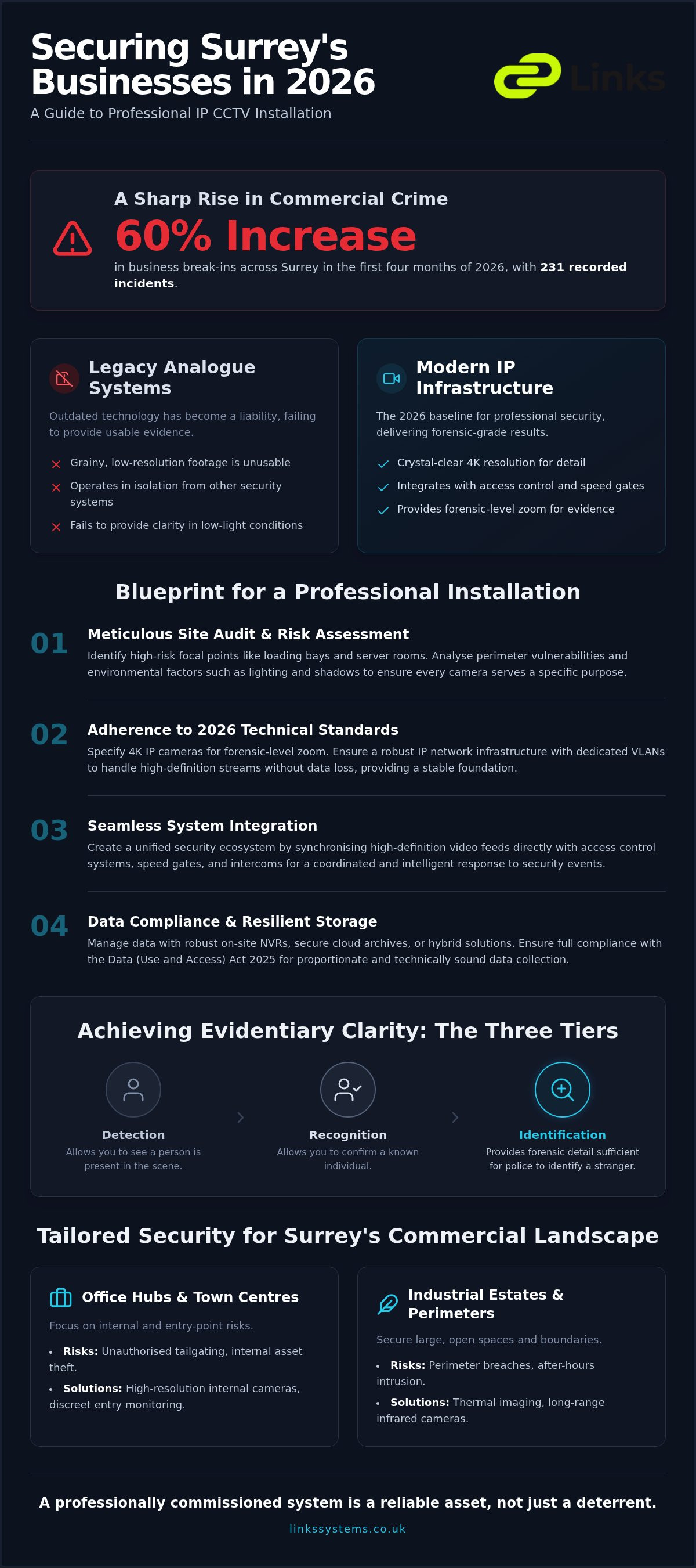 Professional Business CCTV Installation in Surrey: A 2026 Specification Guide