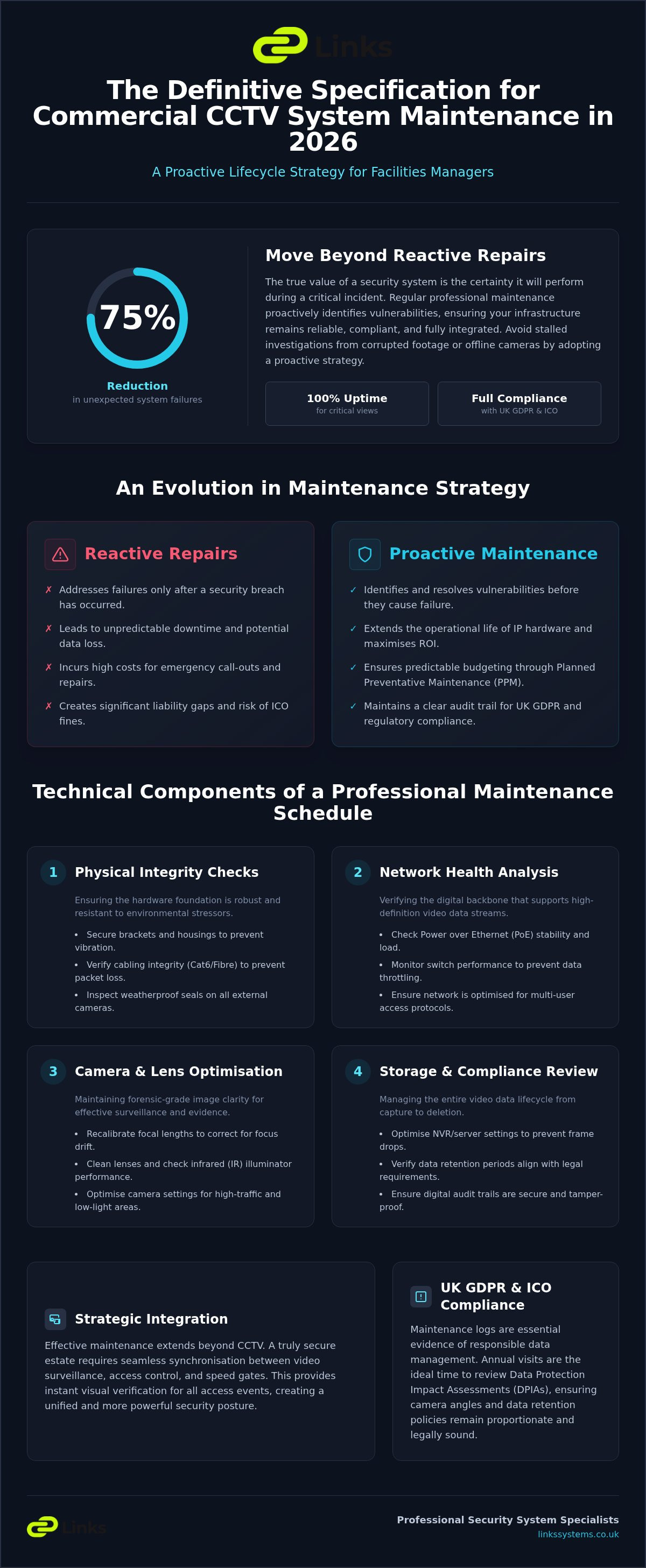 Commercial CCTV System Maintenance: The 2026 Professional Specification Guide